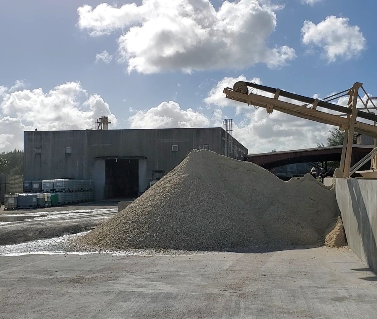 Large Reclaimed Sand and Aggregate Pile